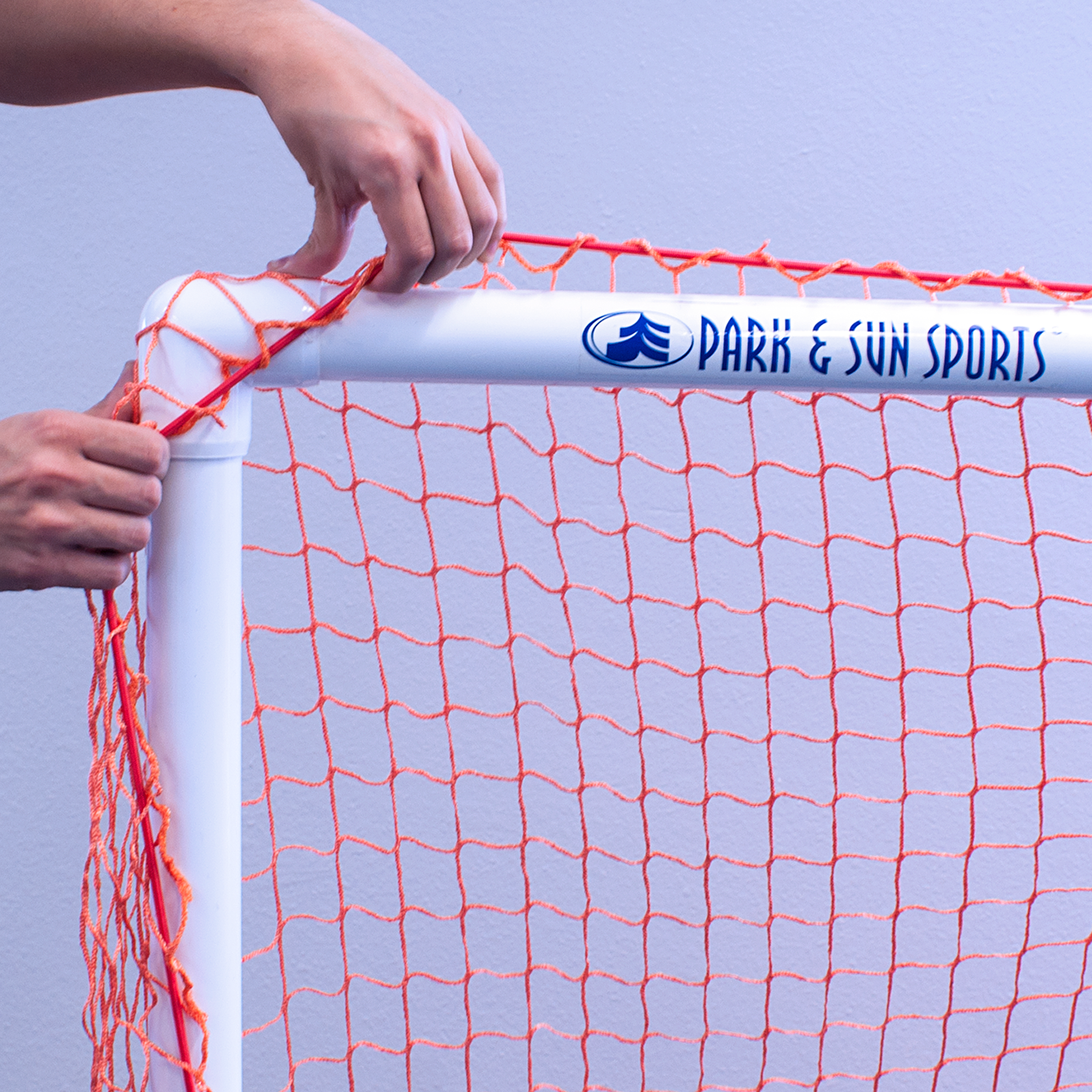 6 W x 6 H x 7 D White Lacrosse Goal Park & Sun Sports Indoor/Outdoor Nylon Bungee Slip Net with Velcro Sleeves 