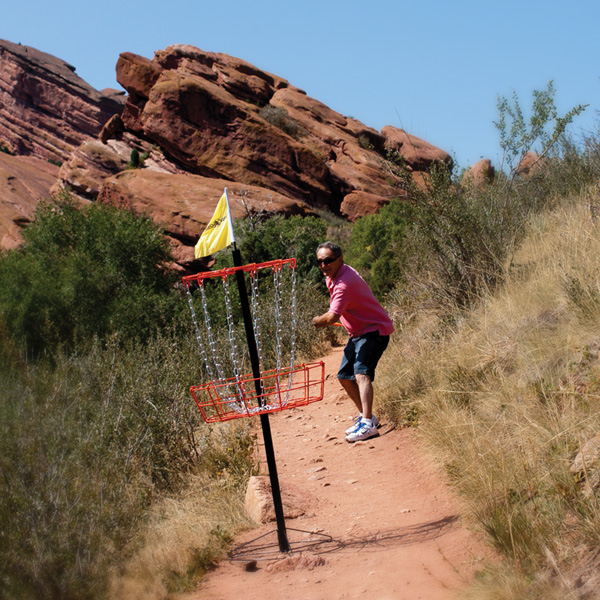 Disc Golf Target Basket, ultimate portability at Red Rocks