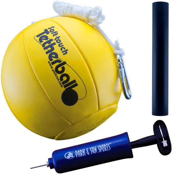 Tetherball accessories, ground sleeve, tetherball and handpump