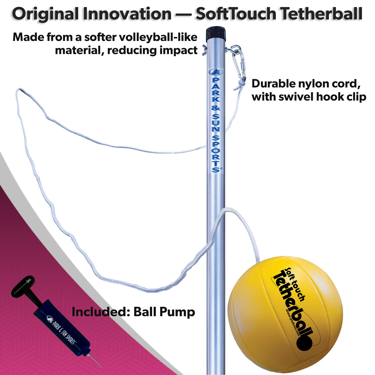 Portable tetherball base
